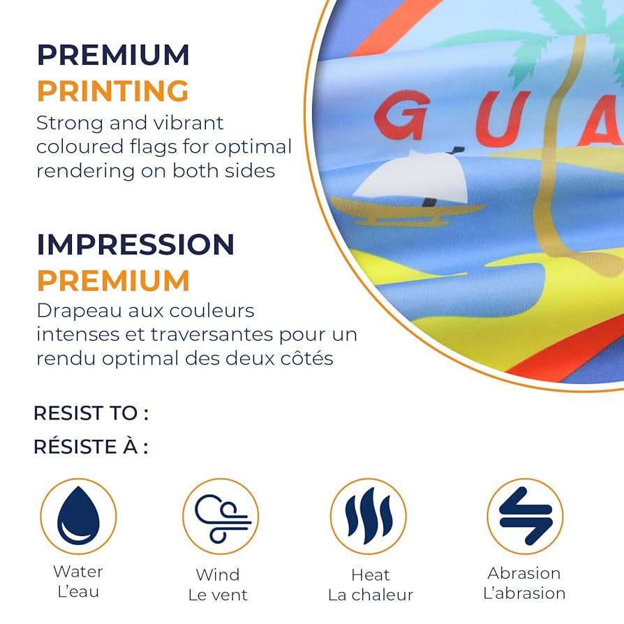 AZ FLAG - Guam Flag - 90x60 Cm - 100D Polyester Guamanian